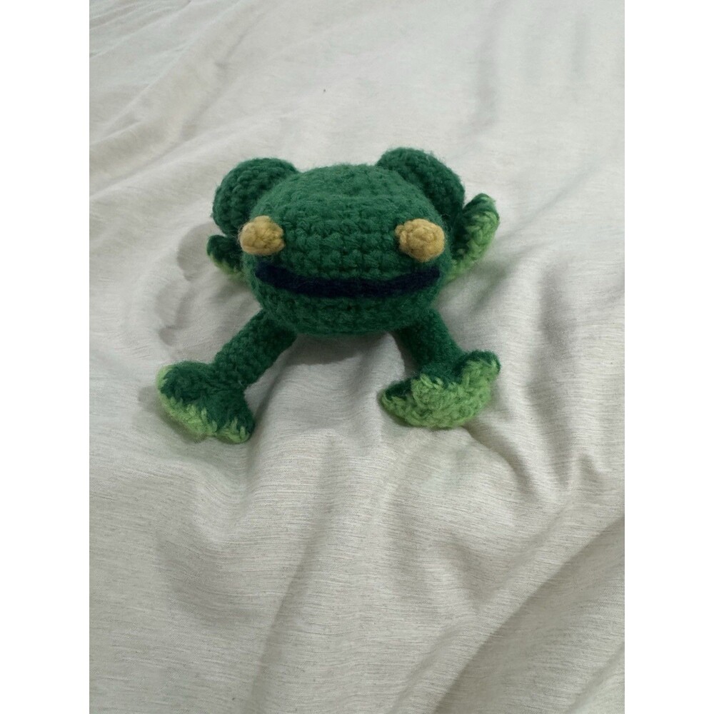 Handmade Crochet Stuffed Frog